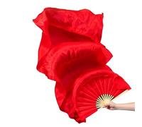 PSNKLMM 1Pc Practice Long Imitation Silk Dance Props Dancer 120/150/180cm Length Belly Dancing Fan(1.5m)