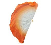 PSNKLMM 85cm Big Dance Fan Chiffon Foldable Fishbone Flowy Dancer Props Bellydance(Color 17,1PCS)