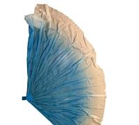 PSNKLMM 85cm Big Dance Fan Chiffon Foldable Fishbone Flowy Dancer Props Bellydance(Color 21,1PCS)