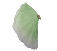 PSNKLMM 85cm Big Dance Fan Chiffon Foldable Fishbone Flowy Dancer Props Bellydance(Color 7,1PCS)