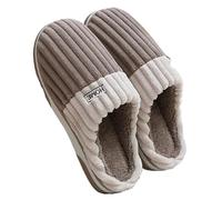 PSNKLMM Big Size 48 49 50 51 Men Autumn Winter Home Warm Plush Slippers Large Plus Indoor Bedroom Casual Shoes Furry Non Slip Slides(2,42-43)