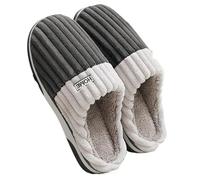 PSNKLMM Big Size 48 49 50 51 Men Autumn Winter Home Warm Plush Slippers Large Plus Indoor Bedroom Casual Shoes Furry Non Slip Slides(3,42-43)