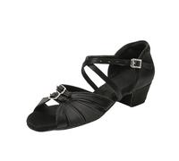 PSNKLMM Children Dance Shoes For Girls Women Ballroom Latin Modern Tango Dancing Salsa Sandals(Black,30 (20cm))