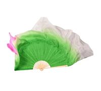 PSNKLMM Dance Fan Real Silk 86cm Gradient Folding Veil Hand Paint Bellydance Folk Square Dancer Show Props(Color 5,2pcs Right Hand)