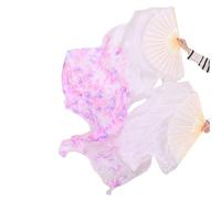 PSNKLMM Gradient Silk Veil Belly Dance Practice Competition Props Stage Show Costume Accessory Hand Dye Flowy Extra Long Orange 180cm(Color 9,XXL-280x90cm)