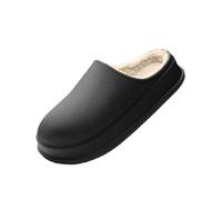 PSNKLMM Home Slippers Indoor Household Slippers Plus Size Couple Waterproof Anti Slip Thick Sole(Black,42-43)