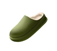 PSNKLMM Home Slippers Indoor Household Slippers Plus Size Couple Waterproof Anti Slip Thick Sole(Deep Green,42-43)