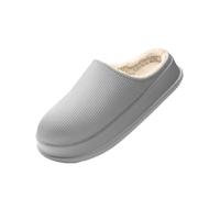 PSNKLMM Home Slippers Indoor Household Slippers Plus Size Couple Waterproof Anti Slip Thick Sole(Light Gray,42-43)