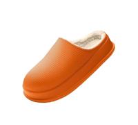 PSNKLMM Home Slippers Indoor Household Slippers Plus Size Couple Waterproof Anti Slip Thick Sole(Orange,42-43)
