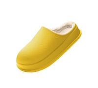 PSNKLMM Home Slippers Indoor Household Slippers Plus Size Couple Waterproof Anti Slip Thick Sole(Yellow2,42-43)