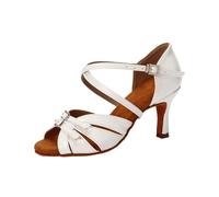 PSNKLMM Latin Dance Shoes Women Ballroom Pole Salsa Modern Tango High Heel Adjustable For Girls Ladies(Black,41)