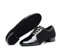 PSNKLMM Men Standard Dance Shoes Ballroom Shoe Breathable Low-heel Soft Sole Practice Tango Modern Dancing Sport(Black 2.5cm All fur,42)