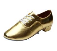PSNKLMM Men Woman Dance Shoes Latin Ballroom Jazz Tango Sneaker Man Dancing For Boy(Gold,40)