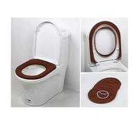 PSNKLMM Toilet Seat Cover 3pcs Colorful Warm Soft Washable Toilet Seat Cover Mat Set for Home Decor Closestool Mat Seat Case Toilet Lid Cover Accessories For Bathroom Toliet(Brown)