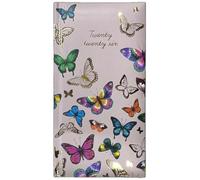 PSO 2026 Diary Slim Week to View Fashion soft padded hardback vintage Diary (Butterflies)