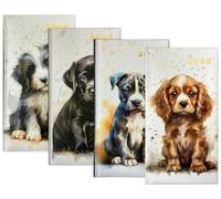 PSO 2026 Diary Slim Week to View Fashion soft padded hardback vintage Diary (Cute Dogs)