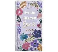 PSO 2026 Diary Slim Week to View Fashion soft padded hardback vintage Diary (Today Is Great)