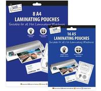 PSO A4/A5 Laminating Pouches Gloss Laminator Laminate Sheets Sleeves 140-70x2 Micron (A5 32 Pouches)