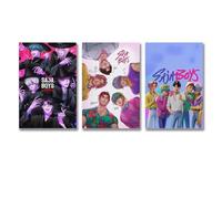 PSOHMPSLQ 3 PCS Kpop Poster Demon Hunters Music Anime Movie Film Saja Boys Comics Vintage Cover Wall Art Canvas Posters Room Decorative Aesthetic Print Decor 08x12inch(20x30cm)-3pcs Style