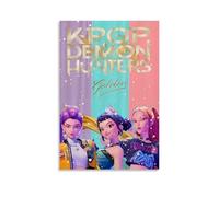 PSOHMPSLQ Kpop Poster Demon Hunters Anime Music Movie Film Comics Vintage Cover Posters for Room Aesthetic Canvas Wall Art Bedroom Decor12x18inch(30x45cm)