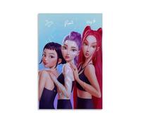 PSOHMPSLQ Kpop Poster Demon Hunters Anime Music Movie Film Comics Vintage Cover Signed Posters for Room Aesthetic Canvas Wall Art Bedroom Decor12x18inch(30x45cm)