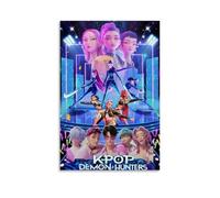 PSOHMPSLQ Kpop Poster Demon Hunters Saja Boys Music Anime Movie Comics Film Vintage Collage Cover Posters for Room Aesthetic Canvas Wall Art Bedroom Decor12x18inch(30x45cm)