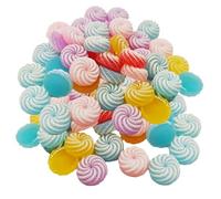 pson 50Pcs Mixed Candy Charms 3D Mini Jelly Resin for DIY Crafts, Scrapbooking, Nail Art, Hair Accessories, and Phone Case Decoration(Round)