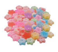 pson 50Pcs Mixed Candy Charms 3D Mini Jelly Resin for DIY Crafts, Scrapbooking, Nail Art, Hair Accessories, and Phone Case Decoration(Star)