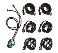 pson Crystal Stone Holder Necklaces, Wax thread, No Gemstone