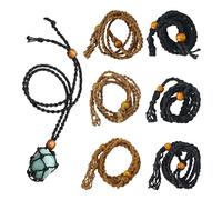 pson Crystal Stone Holder Necklaces, Wax thread, No Gemstone