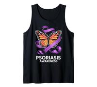 Psoriasis Awareness Butterfly Ribbon Support Group Community Tank Top