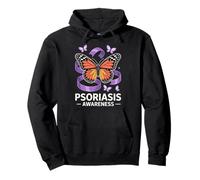 Psoriasis Awareness Butterfly Supporters Uniting for Health Pullover Hoodie
