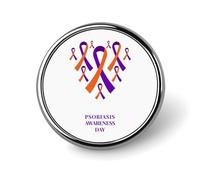 Psoriasis Awareness Day Pins Round Buttons Badges Brooches Enamel Pin Party Supplies Decor for Hat Clothes Bag