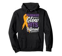 Psoriasis Glow Hits Different - Psoriasis Awareness Pullover Hoodie