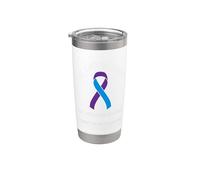 Psoriatic Arthritis Warrior & Chronic PSA Awareness Ribbon Stainless Steel Insulated Tumbler