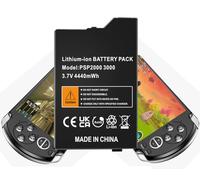 PSP 2000/3000 Battery, 4440mWh 2025 New Upgraded Lithium Ion High Capacity Battery Pack for Sony PSP 2000/3000 PSP-S110 Console (Black, PSP 2000/3000, B)