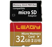 PSP Memory Stick Adapter with 32GB Micro SD Card, Micro SD/SDHC/SDXC to Memory Stick PRO Duo MagicGate Card Compatible with PlayStation Portable, Camera, Handycam, Cell Phone & PSP 1000/2000/3000