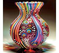 PsraGoor 5D DIY Partial Special Shaped Drill Kit Vase Decoration 30x30cm