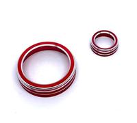 PSRRGZTM Automotive interior Compatible With AUDI For A3 V8 S3 2014-2019 Upgrade Car Interior Center Button Cover Multimedia Knob Ring Volume Trim Accessories (Color : 2)