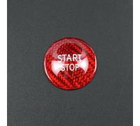 PSRRGZTM Automotive interior Compatible With Megane 2010 2011 2012 2013 2014 2015 2016 2017 2018 Car Engine Start Stop Button Cover Carbon Fiber Sticker(Color 1)