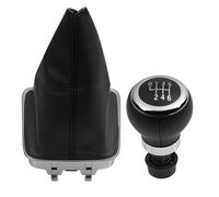 PSRRGZTM Lever Stick Head Compatible with VW for Tiguan 5N 2007 2008 2009 2010 2011 5/6 Speed Gear Stick Shift Knob PU Boot Cover Collar Car Styling Accessories(6 Speed)