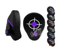 PSS Boxing Focus Pads - Hook & Jab Punch Mitts for MMA, Kickboxing, Karate, Muay Thai, and Taekwondo Training - Hand Target Strike Shield Punching Gloves Pad (Purple)