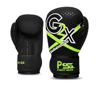 PSS Boxing Gloves for Kids/Youth Training Sparring, Kickboxing, Muay Thai, MMA, Heavy Punching Bag Mitts Focus Pads Workout Durable PU Leather, High-Density Foam Padding 4 6 8 10 Oz (Black, 8 oz)