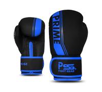 PSS Boxing Gloves for Kids/Youth Training Sparring, Kickboxing, Muay Thai, MMA, Heavy Punching Bag Mitts Focus Pads Workout Durable PU Leather, High-Density Foam Padding 4 6 8 10 Oz (Blue, 6 oz)