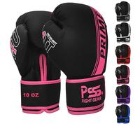 PSS Boxing Gloves for Kids/Youth Training Sparring, Kickboxing, Muay Thai, MMA, Heavy Punching Bag Mitts Focus Pads Workout Durable PU Leather, High-Density Foam Padding 4 6 8 10 Oz (Pink, 8 oz)