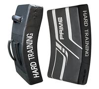 PSS curved Buffalo Leather kick Pad multi-layer shield for Training kickboxing Taekwondo MMA Martial arts, knee and elbow strike shield for men & women (sold as single item) 1115 (1115 Silver)