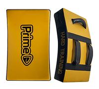 PSS Curved Buffalo Leather Thai kick Pad Taekwondo Muay Thai Kick Boxing Pads Punching Paddles Foot Knee Strike Body Protection MMA UFC and Training (sold as single item) 1116 (1116 Yellow)