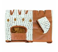 PSS Fingerless Crochet leather glove gym training bus driving cycling wheelchair