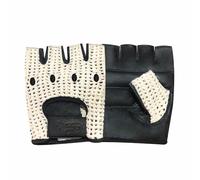PSS Fingerless Crochet leather glove gym training bus driving cycling wheelchair
