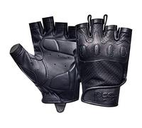 PSS Fingerless Motorbike Gym Training Bus Driving Wheel Chair & Cycling Gloves 318 (318 Black, M)